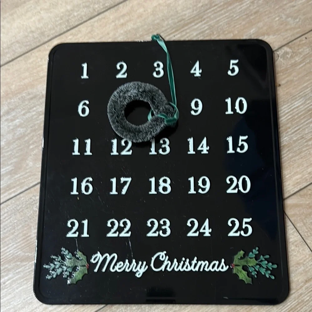 Festive Black Christmas Countdown Calendar
